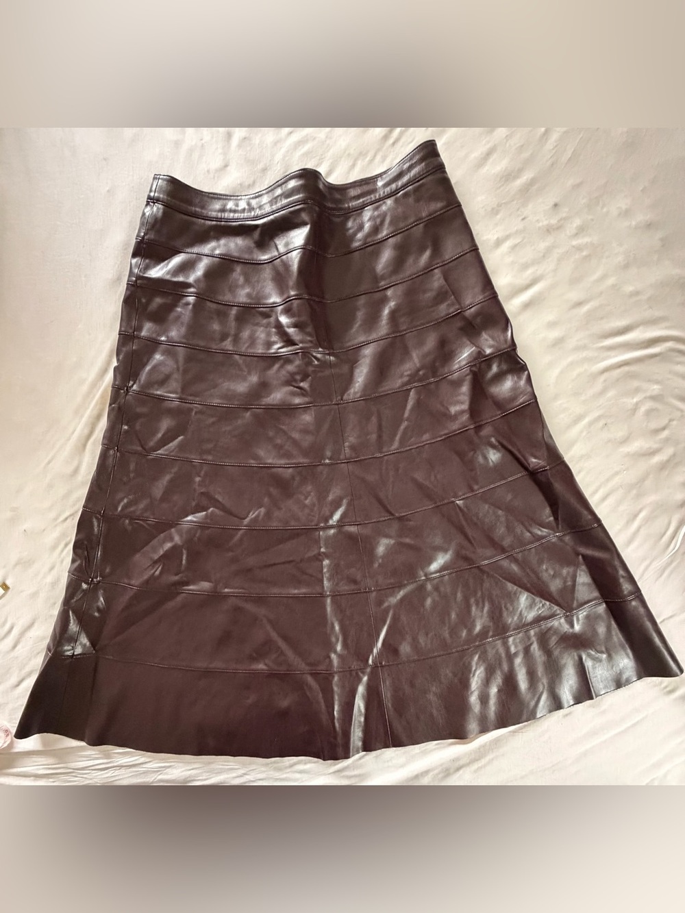 J. Crew Dark Brown Faux Leather A-Line Skirt - W14